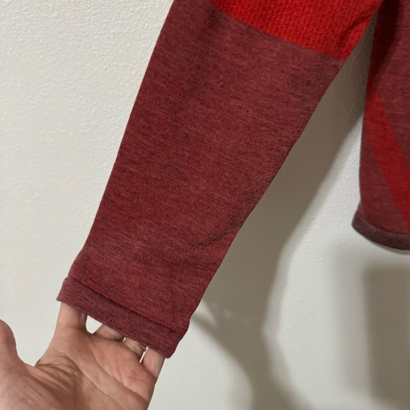 CEP Ski Touring Base Shirt Red Wool Cashmere Blend Long Sleeve Base Layer NWT-L - Picture 7 of 15